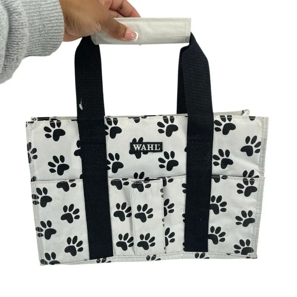 WAHL Paw Print Grooming Tote Bag Pet Supplies Organizer Utility Carry Caddy
